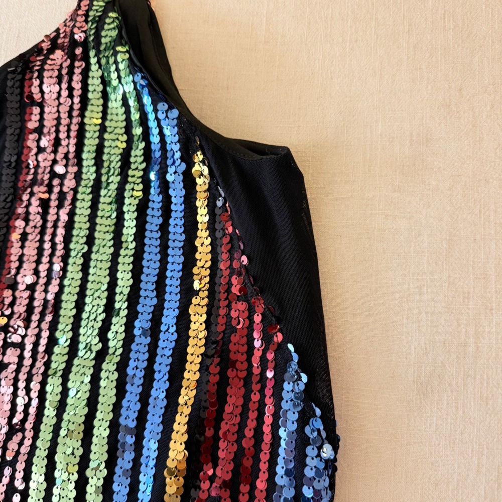 Torrid Disco Rainbow Sequin Trapeze Mini Party Dress Plus Size 2 - Picture 7 of 12